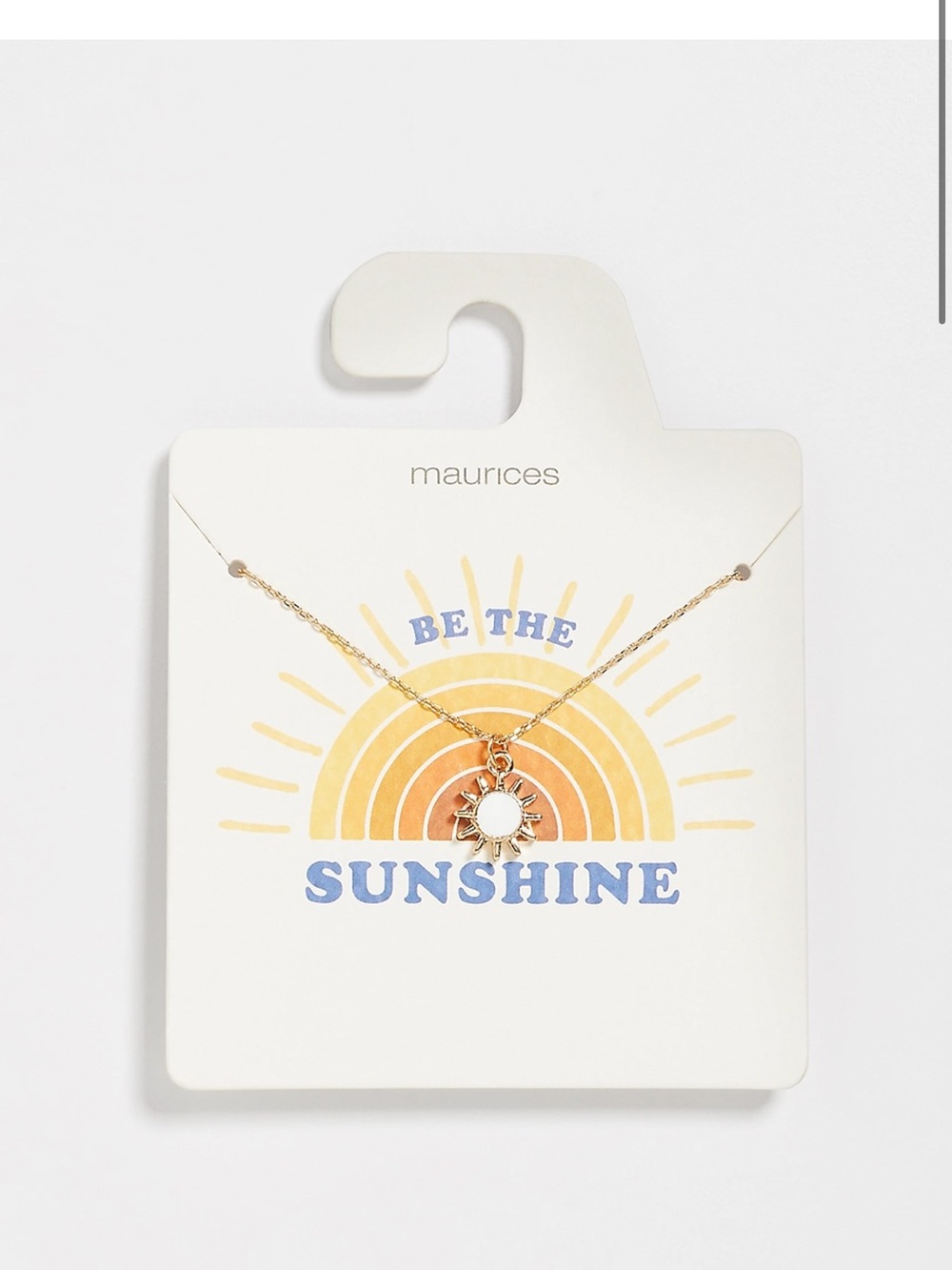 Maurices Gold Sunburst Pendant Necklace - White & Gold
